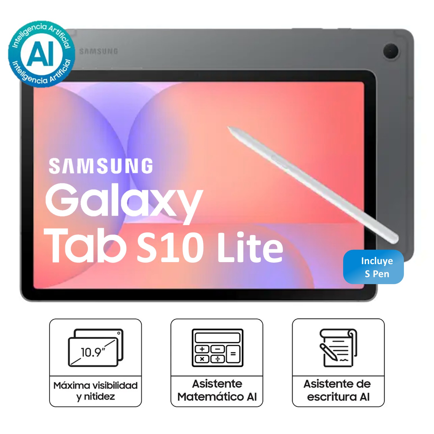 TABLET SAMSUNG GALAXY TAB S10 LITE 6GB RAM 128GB GRAFITO - 1