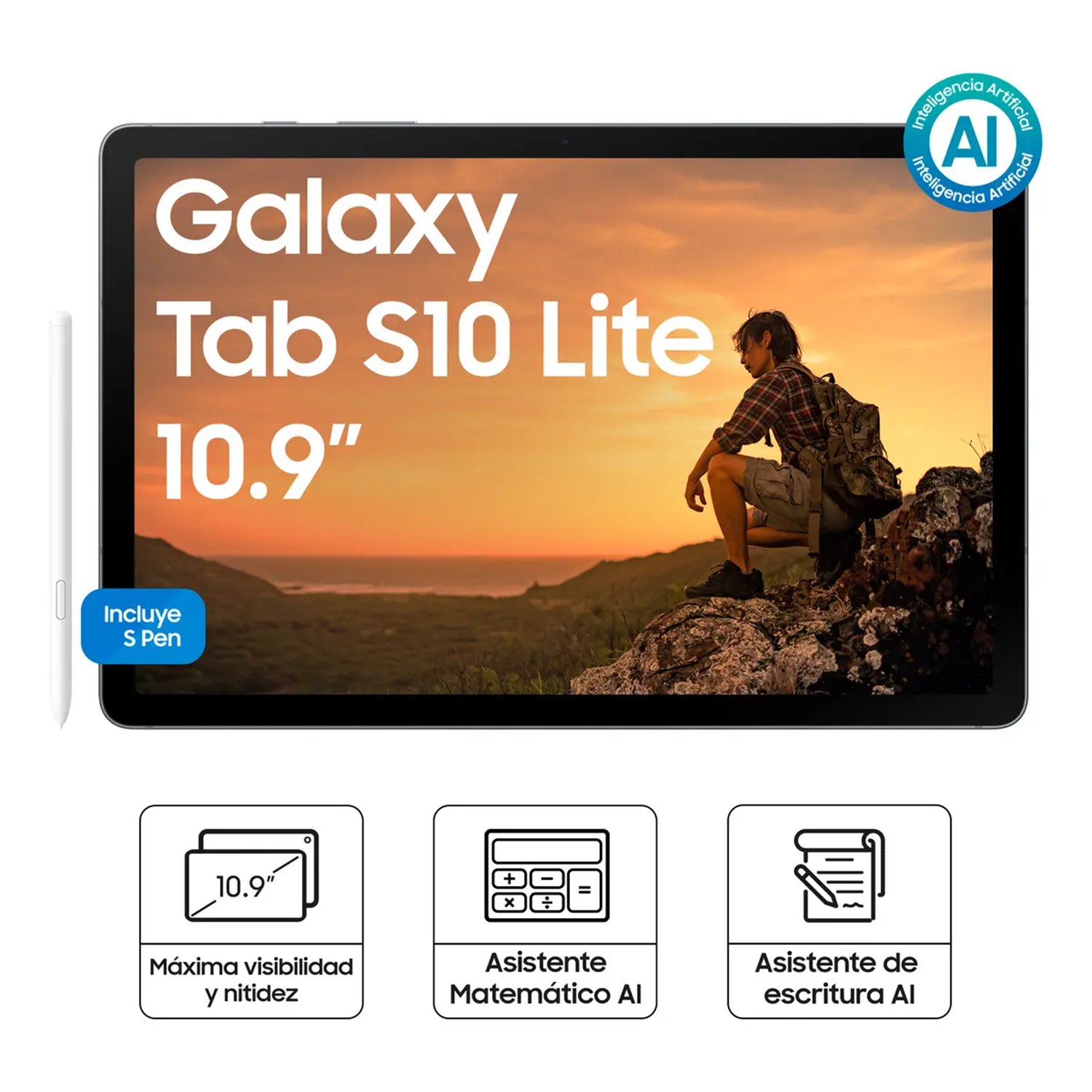 TABLET SAMSUNG GALAXY TAB S10 LITE 6GB RAM 128GB GRAFITO - 8