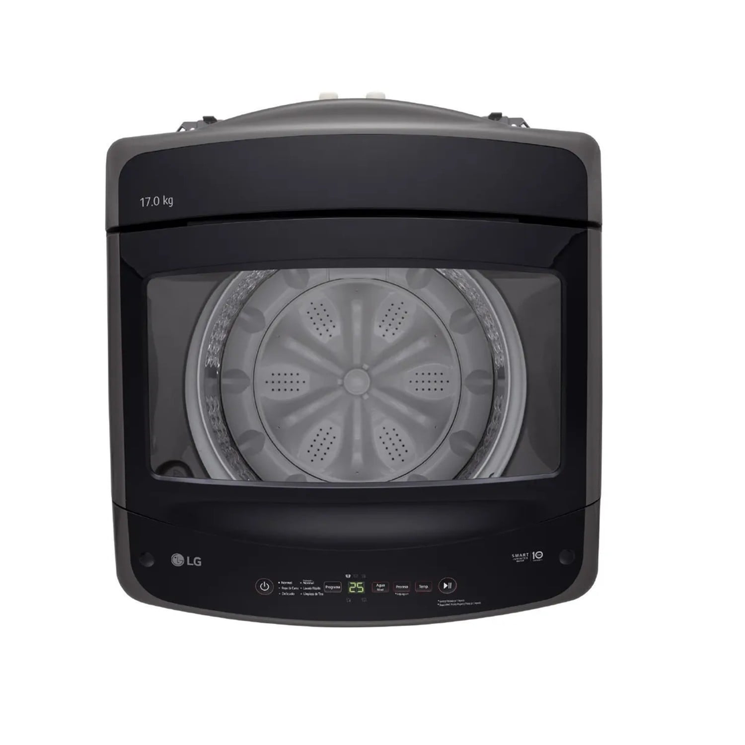 LAVADORA LG 17KG SMART INVERTER TURBODRUM WT17BVTB NEGRO CLARO - 5