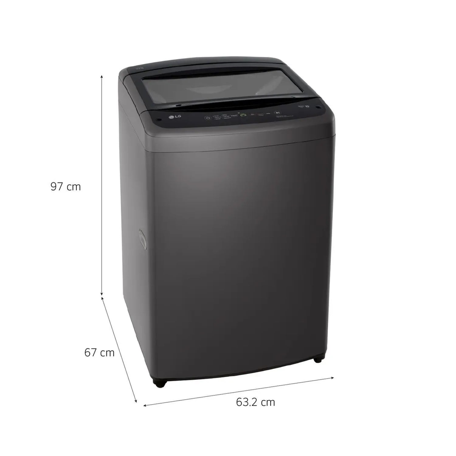 LAVADORA LG 17KG SMART INVERTER TURBODRUM WT17BVTB NEGRO CLARO - 6