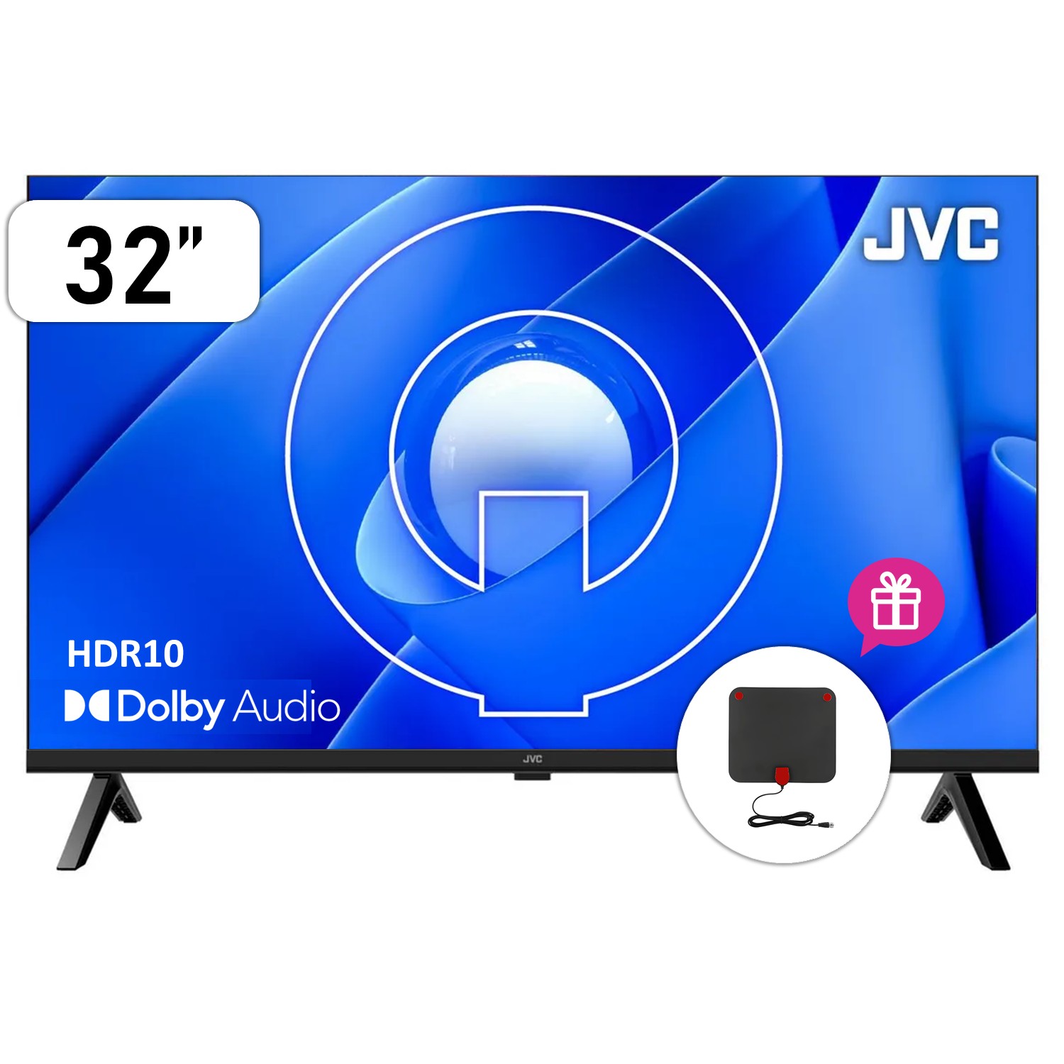 TELEVISOR JVC 32' QLED HD GOOGLE TV SMART TV + ANTENA - 1