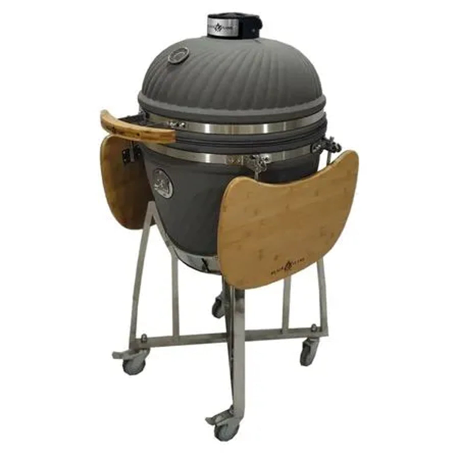 PARRILLA KAMADO PREMIUM BLACK FLAME 22” GRIS - 4