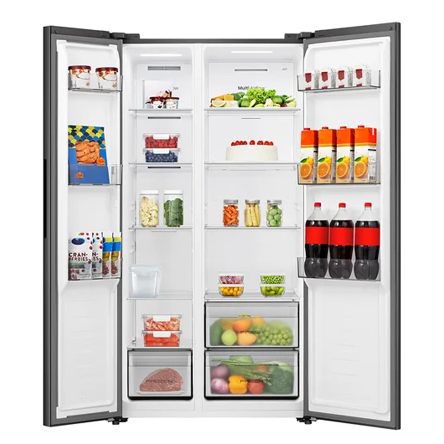 REFRIGERADORA HISENSE SIDE BY SIDE 529L RS3P558ESA DARK GREY - 6