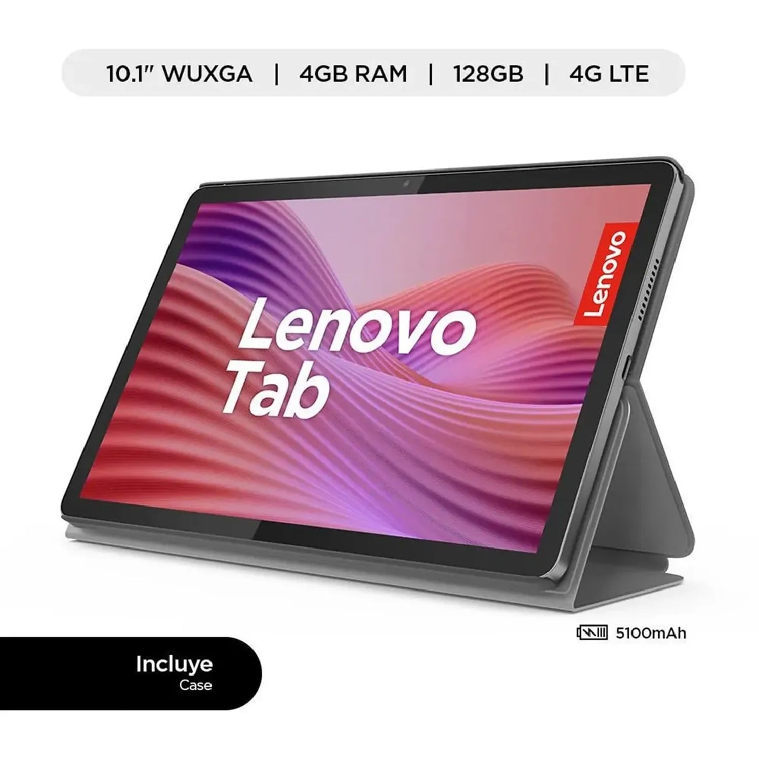 TABLET LENOVO TB311XU TAB + FOLIO CASE 10.1 4G LTE 4GB 128GB GRIS OSCURO - 1