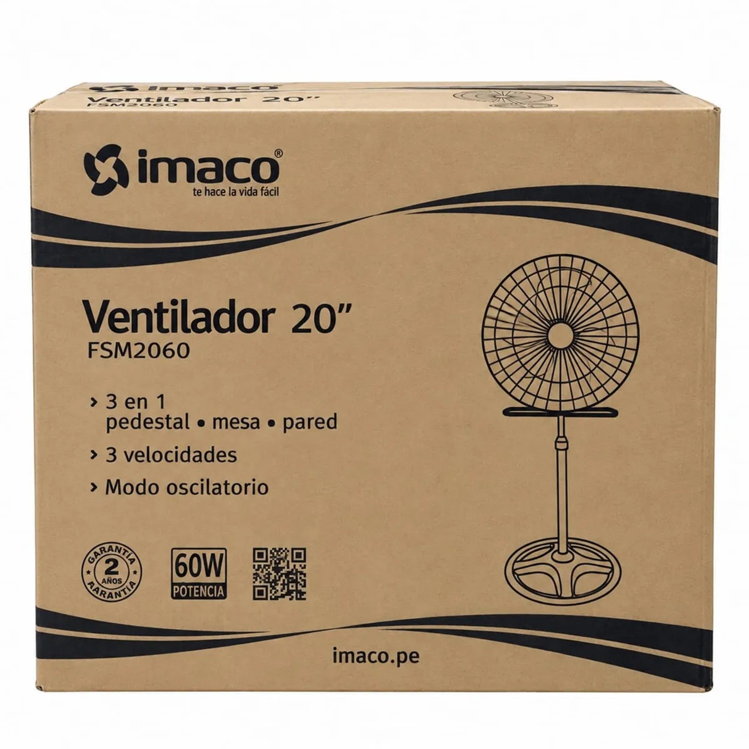 VENTILADOR IMACO FSM 2060 20' 3 EN 1 PEDESTAL MESA Y PARED - 5