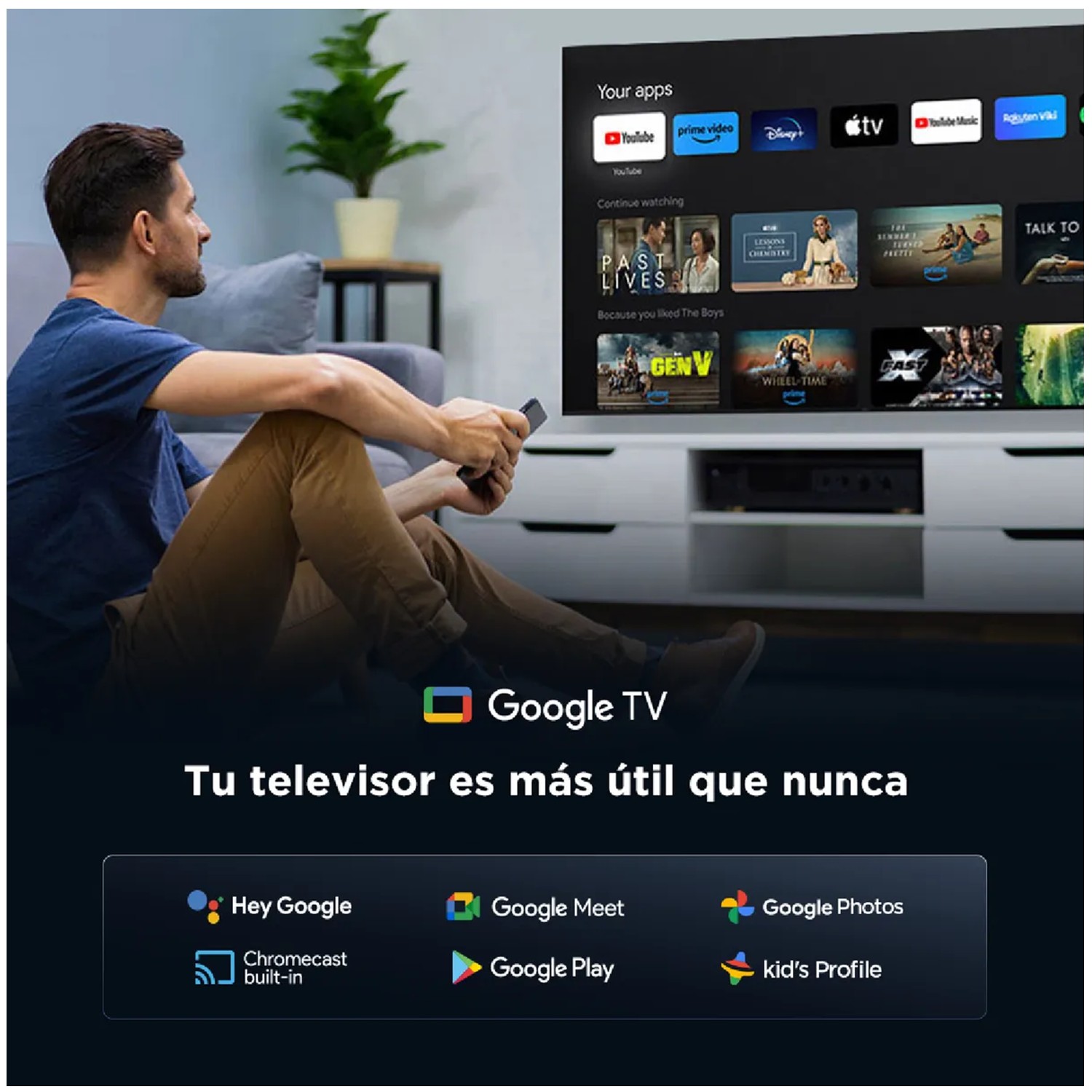 TELEVISOR TCL 55' QLED 4K GOOGLE TV 55T6C + SOUNBAR 100W - 6