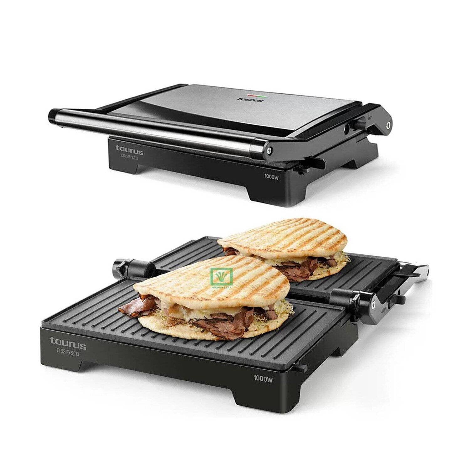 MINI GRILL TAURUS CRISPY CO 2 EN 1 GRILL + PLANCHA ASAR 180° - 2