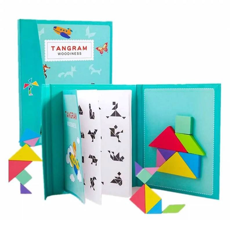 JUEGO DIDÁCTICO EDUCATIVO TANGRAM DE MADERA IMANTADO - 1