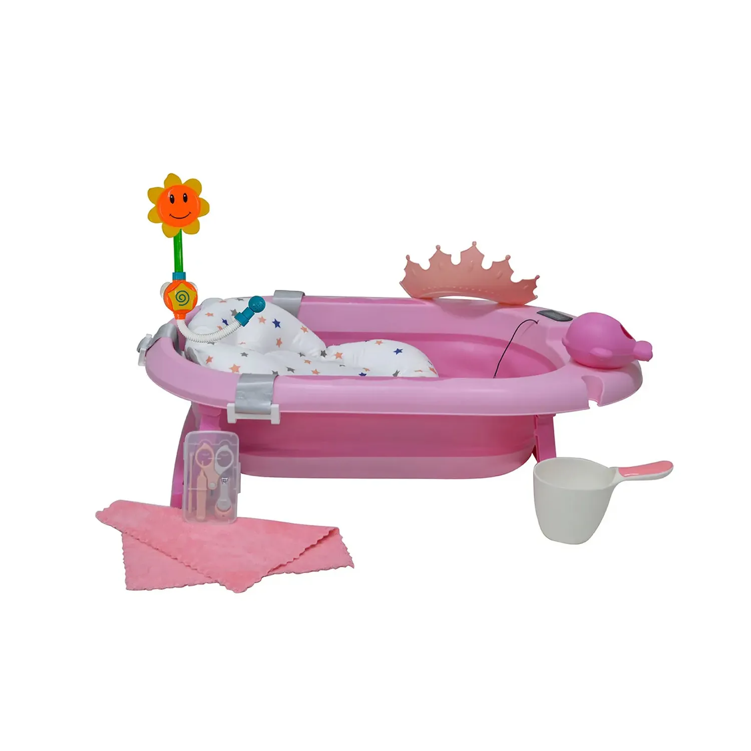 TINA BAÑERA PLEGABLE JELLY SPA CON TERMÓMETRO ROSADO 2025 - 2