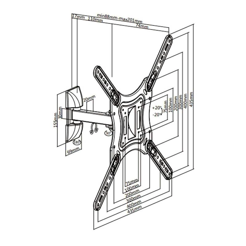 RACK MÓVIL JP2355-01 PARA TV 23 A 55 - 4