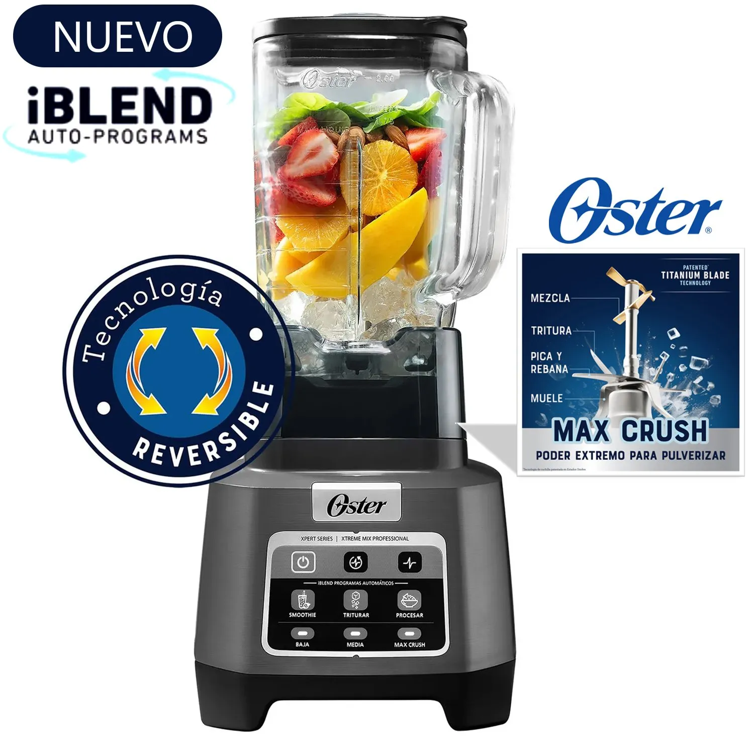 LICUADORA XTREME MIX 2L CON PROGRAMAS AUTOMÁTICOS IBLEND BLSTXPG-BW - 1