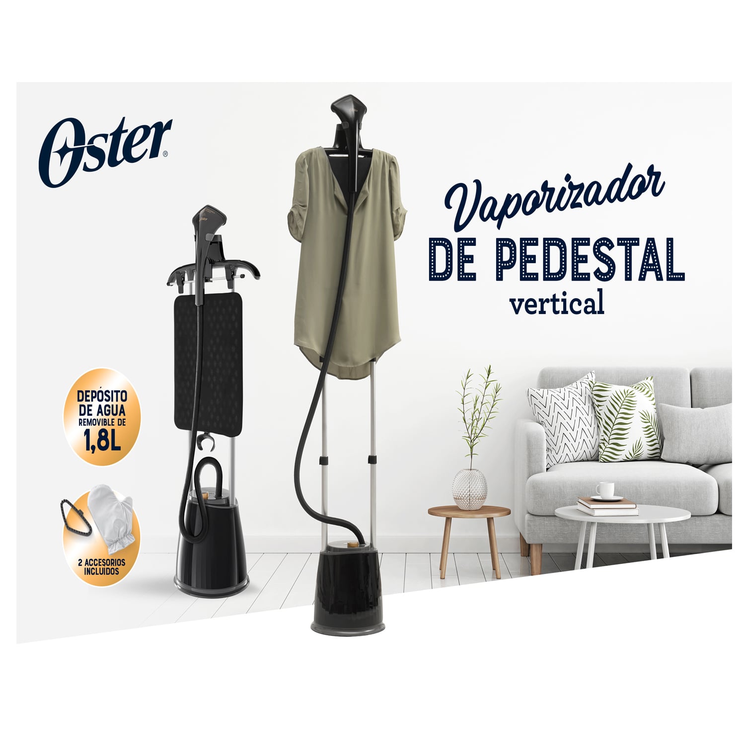 VAPORIZADOR DE PRENDAS OSTER CON TABLA DE SOPORTE GCSTGS7050 - 5