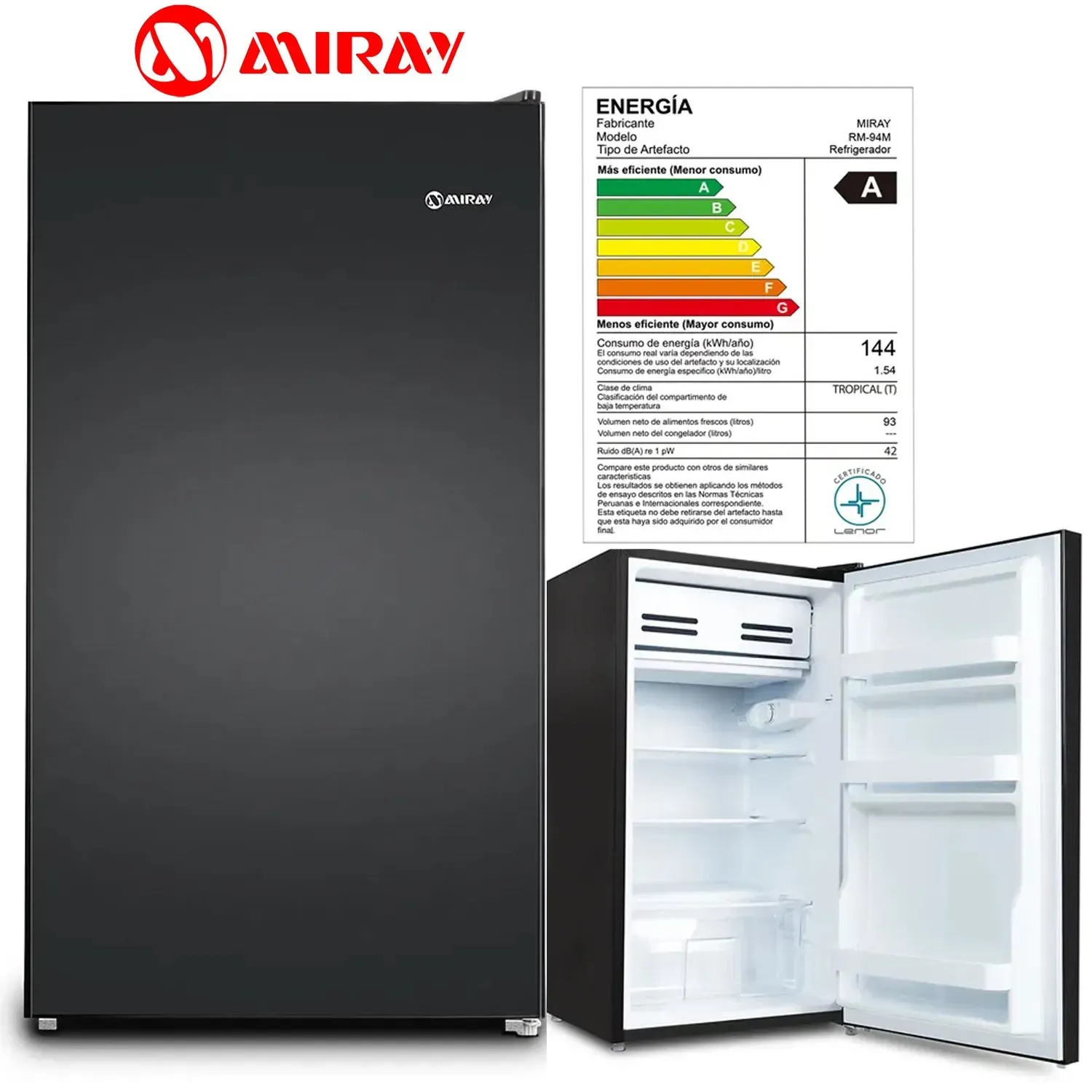 FRIGOBAR REFRIGERADORA MIRAY RM-94M 93L - 7