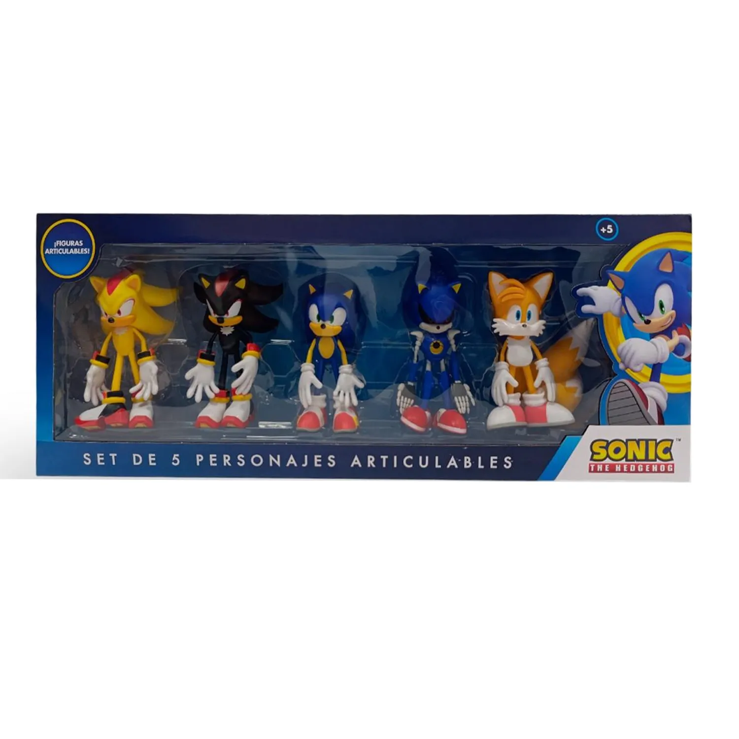 SET DE MUÑECOS SONIC Y SUS AMIGOS ARTICULABLES M5 TAILS - 3