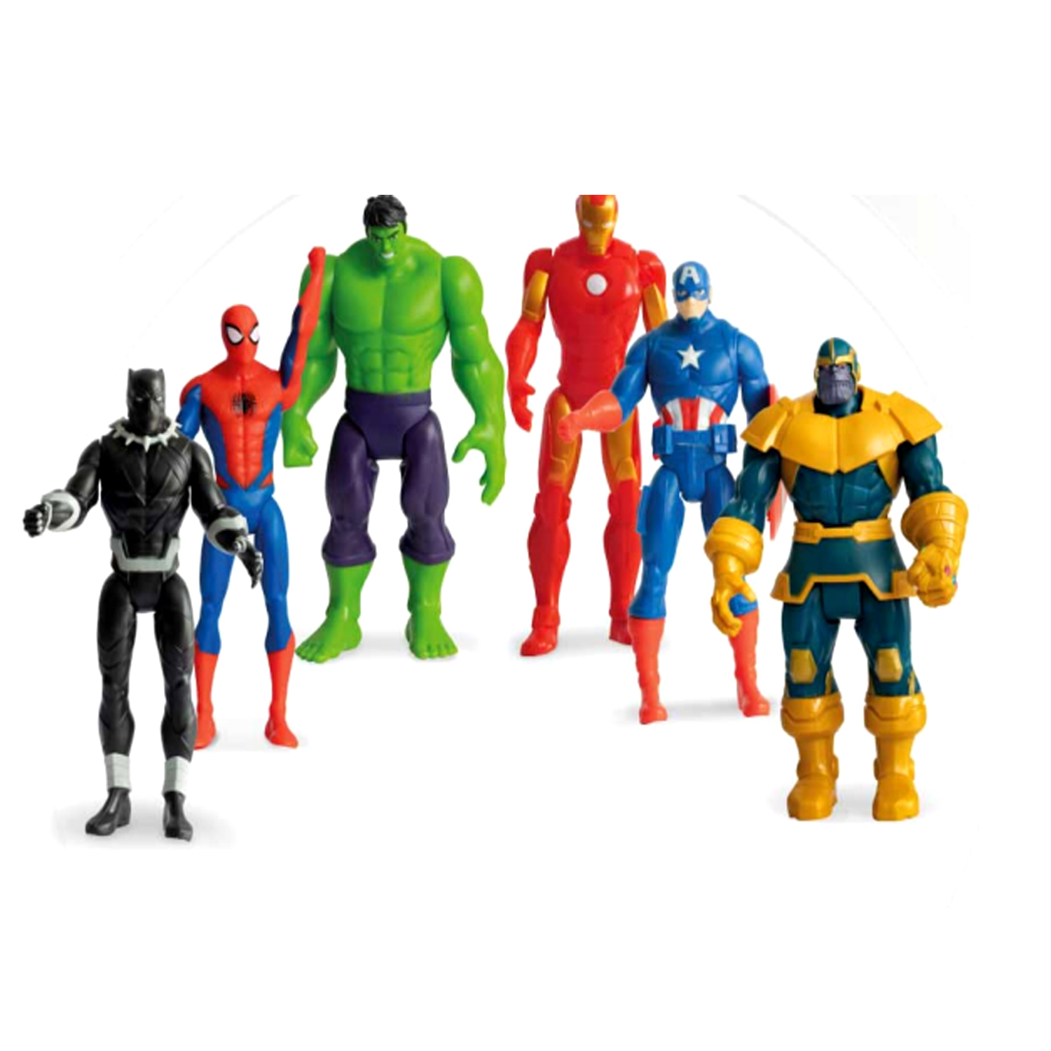 SET DE FIGURAS ARTICULABLES Y DE JEBE AVENGERS 6PCS - 2