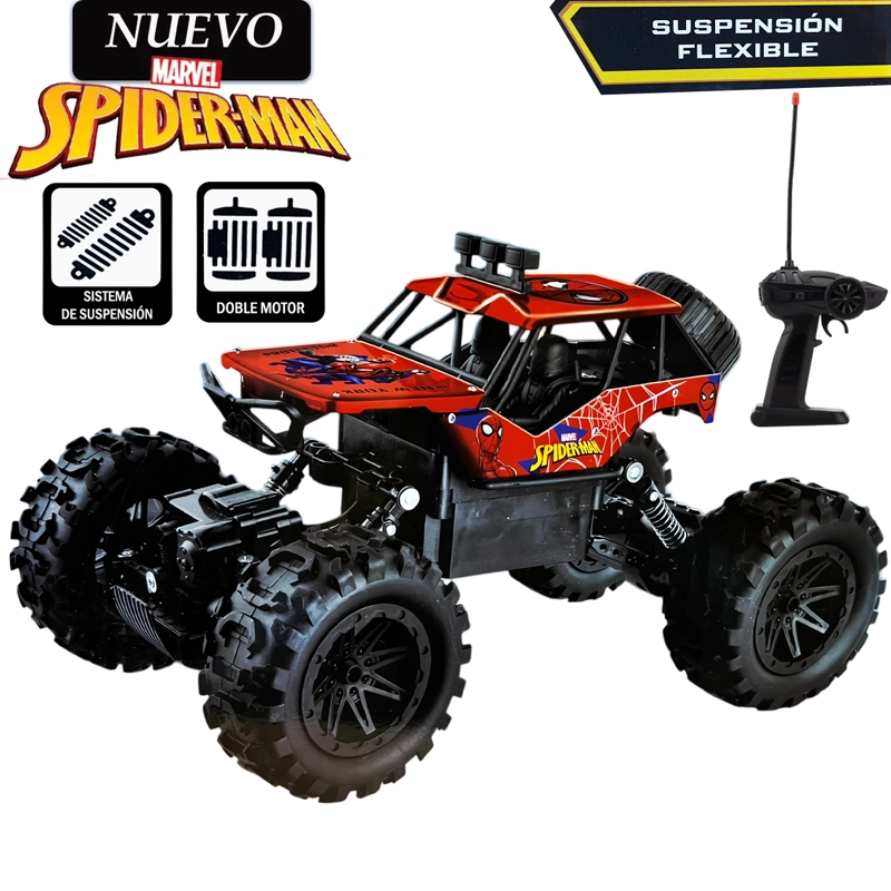 JUGUETE CARRO TODO TERRENO DE SPIDERMAN CON CONTROL REMOTO 331 - 1