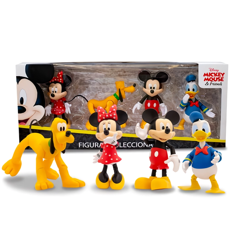 SET DE FIGURAS ARTICULABLES MICKEY MOUSE Y SUS AMIGOS MM1-4 - 1