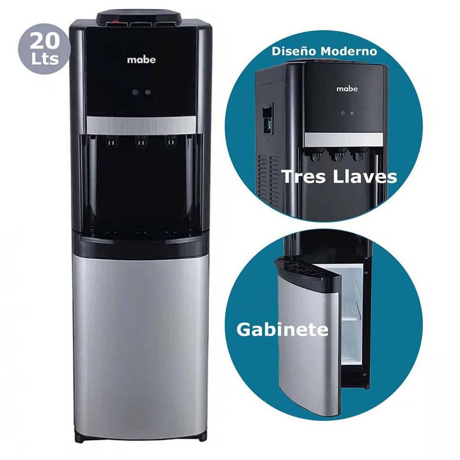 DISPENSADOR DE AGUA MABE MXCF05PFS 20 LITROS - 1
