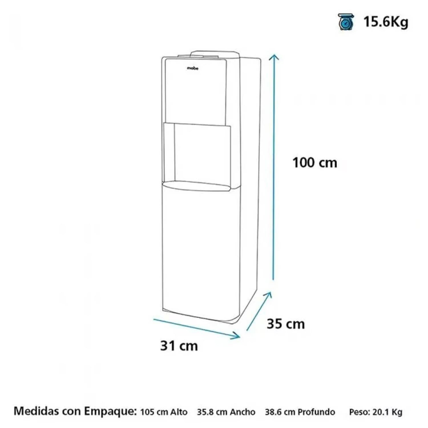 DISPENSADOR DE AGUA MABE MXCF05PFS 20 LITROS - 3