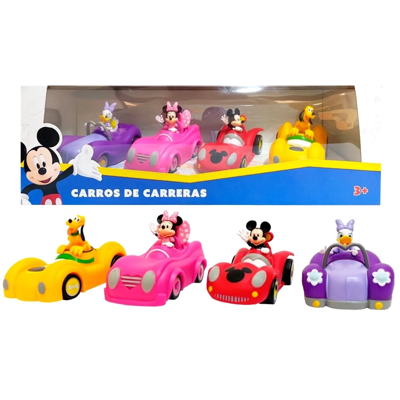 JUGUETE SET DE VEHICULOS MICKEY MOUSE Y SUS AMIGOS 4 PZAS MV-4 - 1