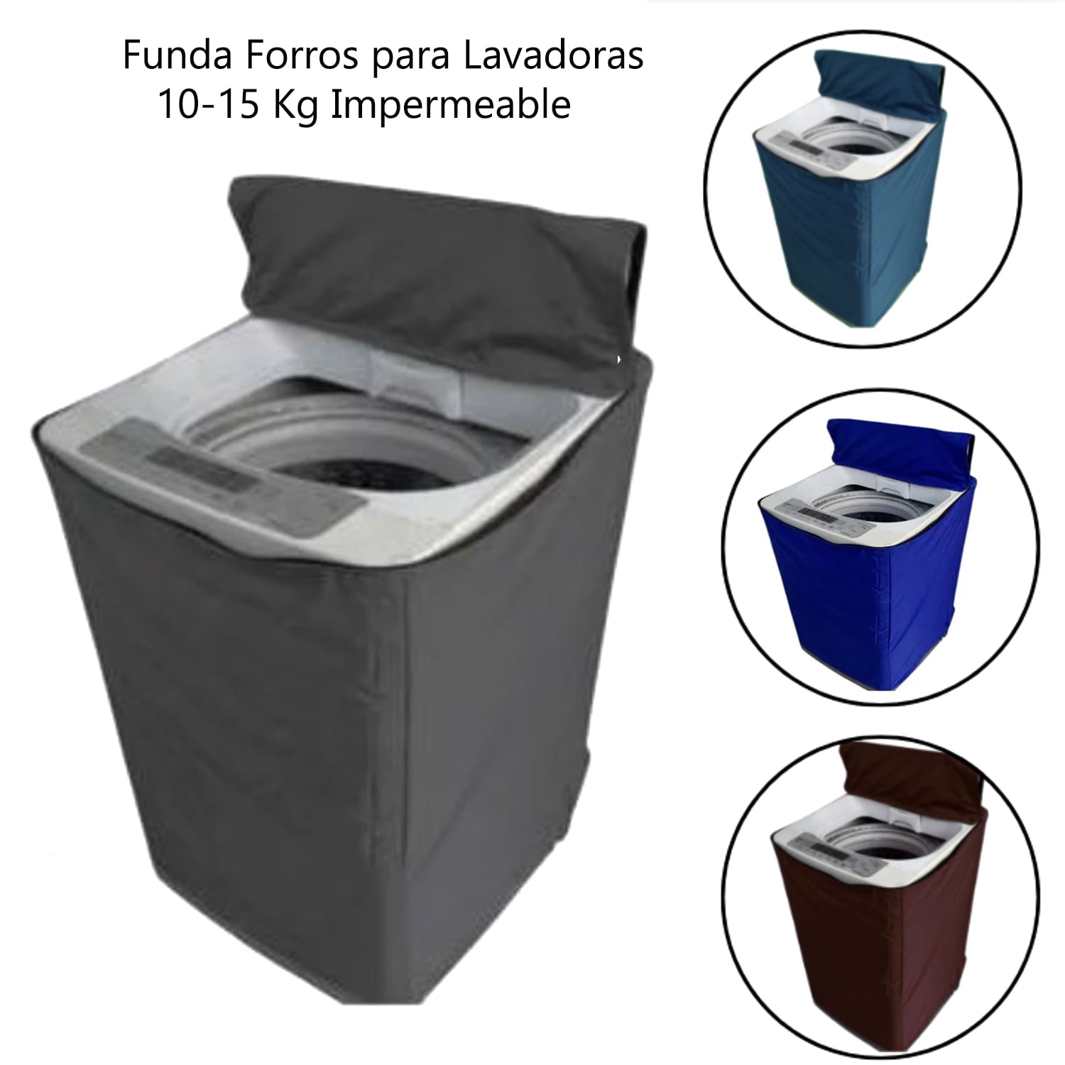 FUNDA DE LAVADORA 10-15 KG IMPERMEABLE ALEATORIO F1015 - 1