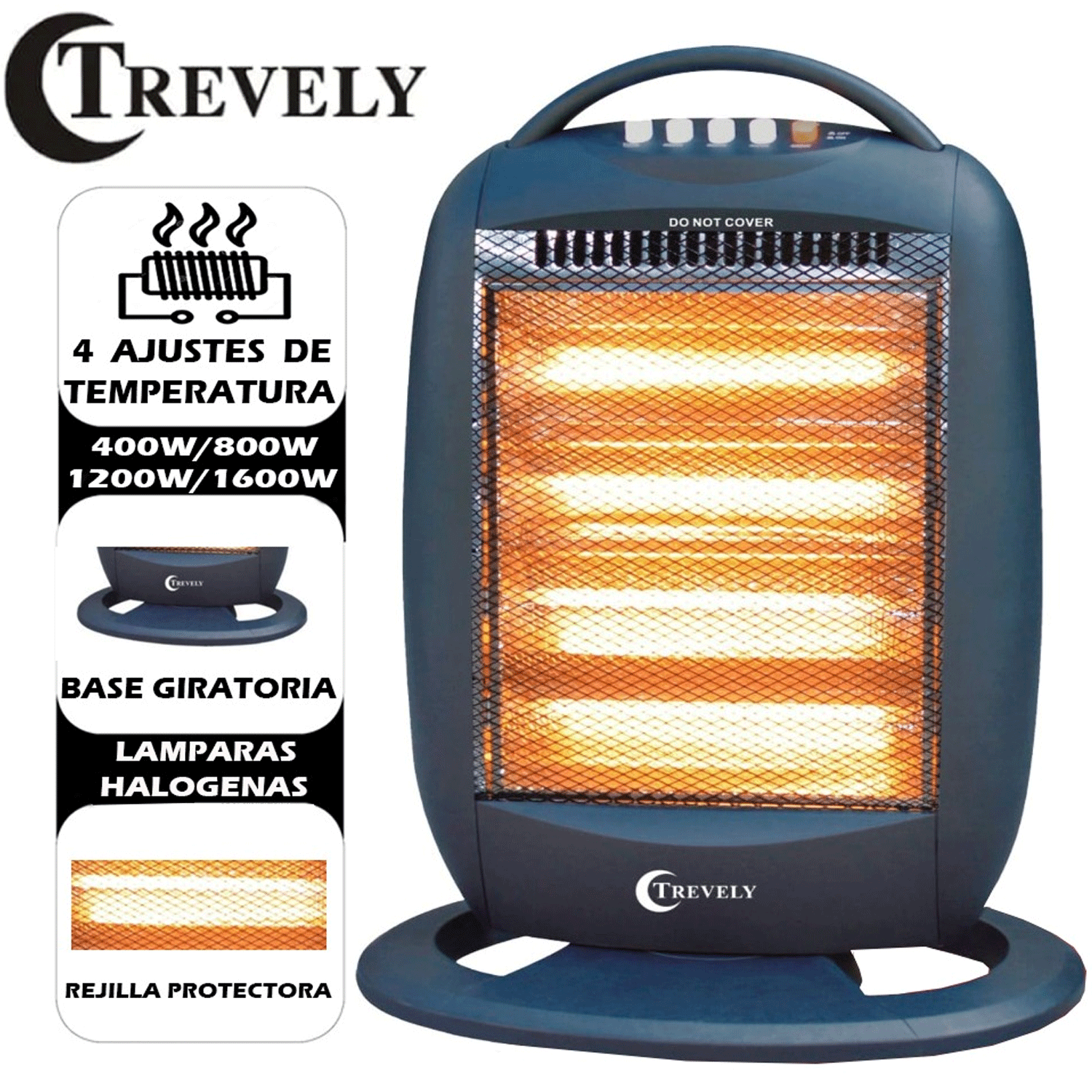 CALEFACTOR ELÉCTRICO 1600W TREVELY TCH-040 - 1