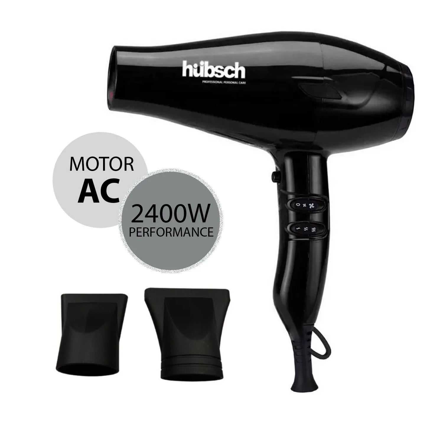 SECADOR DE CABELLO HUBSCH AC NEGRO 2400W - 1