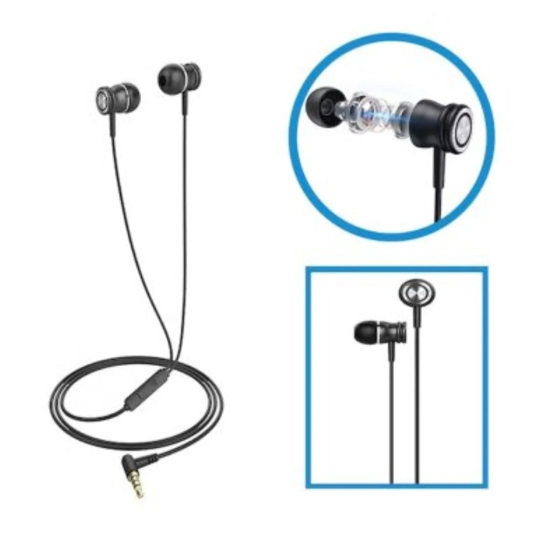 AUDÍFONO CON MICRÓFONO NEGRO HAVIT E303P - 1