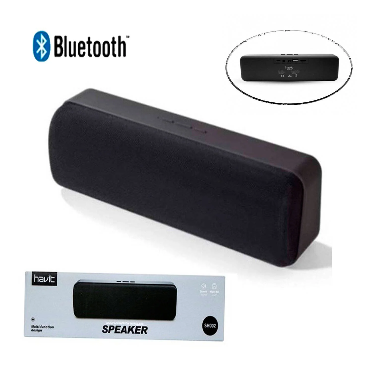 PARLANTE BLUETOOTH HAVIT SH002 10 W BT- COLOR NEGRO - 1