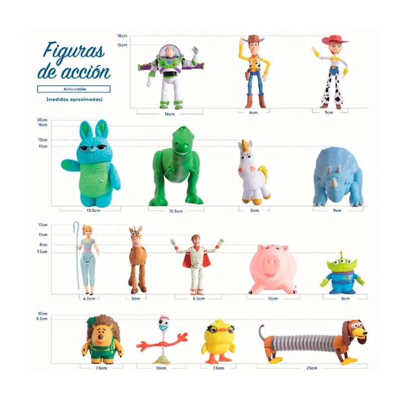 SET DE MUÑECOS DE JEBE TOY STORY ARTICULADOS 9 PCS MODELO 2 - 2
