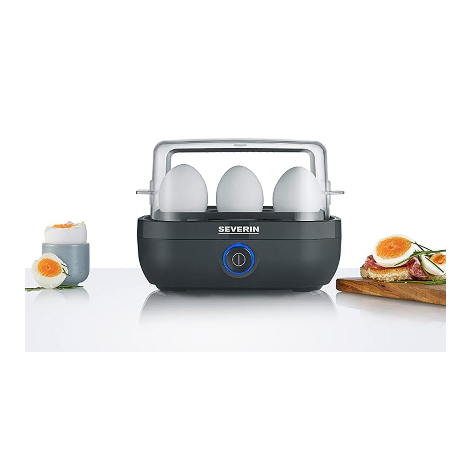 HERVIDOR DE HUEVOS SEVERIN CON PERILLA EK 3166 NEGRO - 3