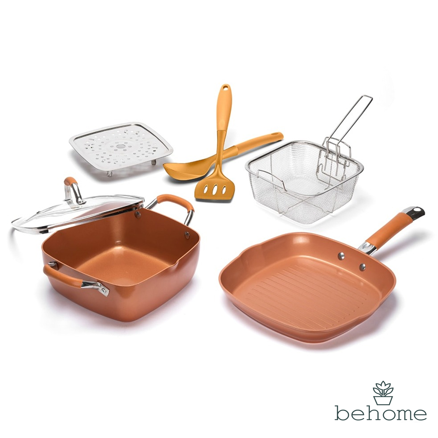 SET DE OLLA Y SARTÉN COPPER COBRE 7 PIEZAS 22460330 - 1