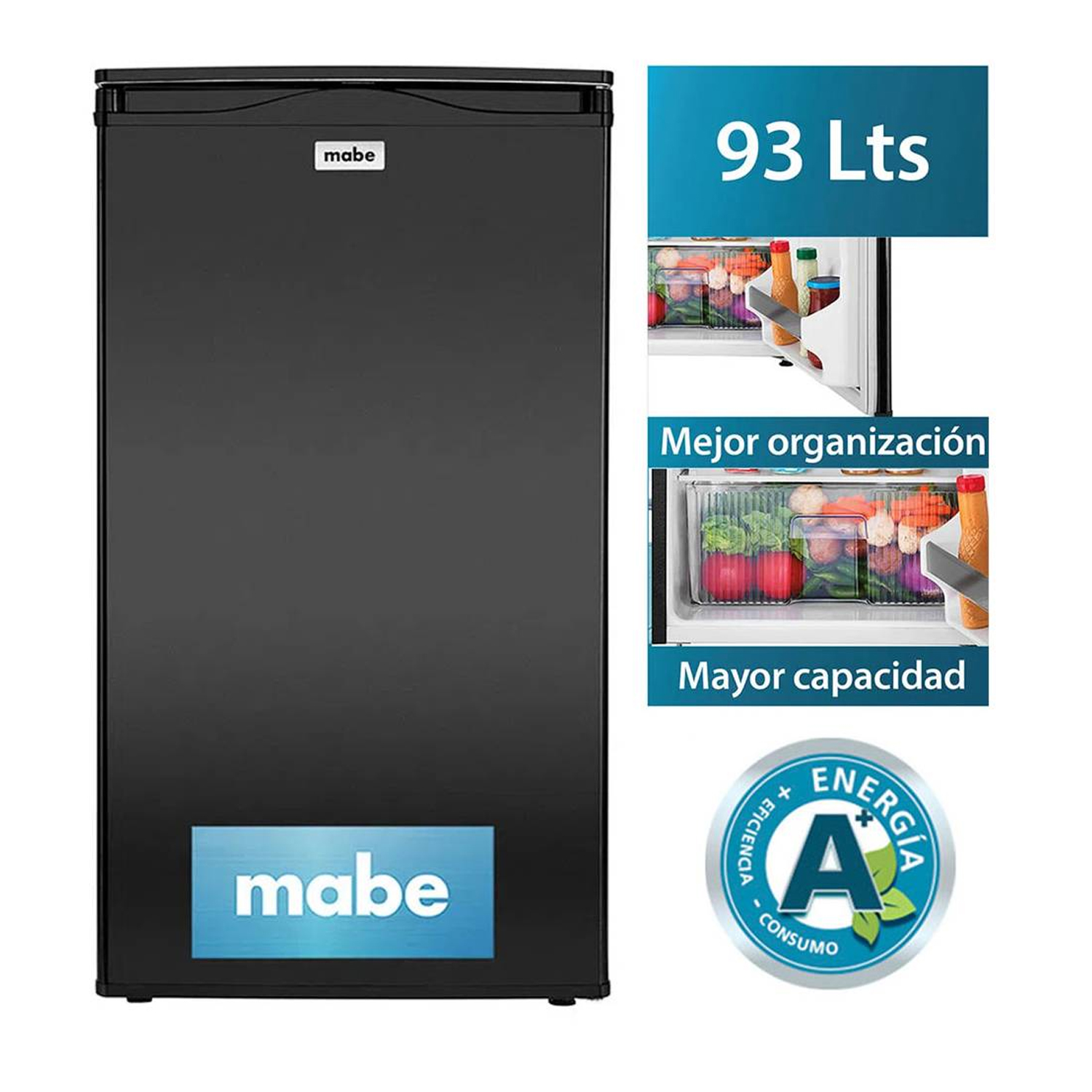 FRIGOBAR MABE RMF04PV0 93LT NEGRO - 1