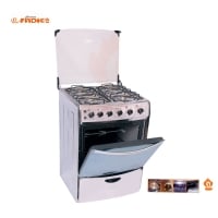 COCINA A GAS GLP FADICC 4H CON TAPA DE VIDRIO Y HORNO ALHELI ACERO - 1