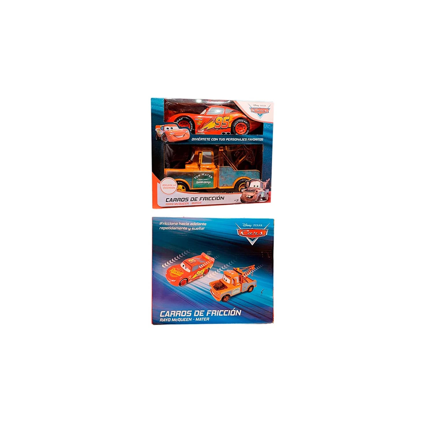JUGUETE COCHES DE FRICCION RAYO MCQUEEN Y MATER CARS 6777-14 - 5
