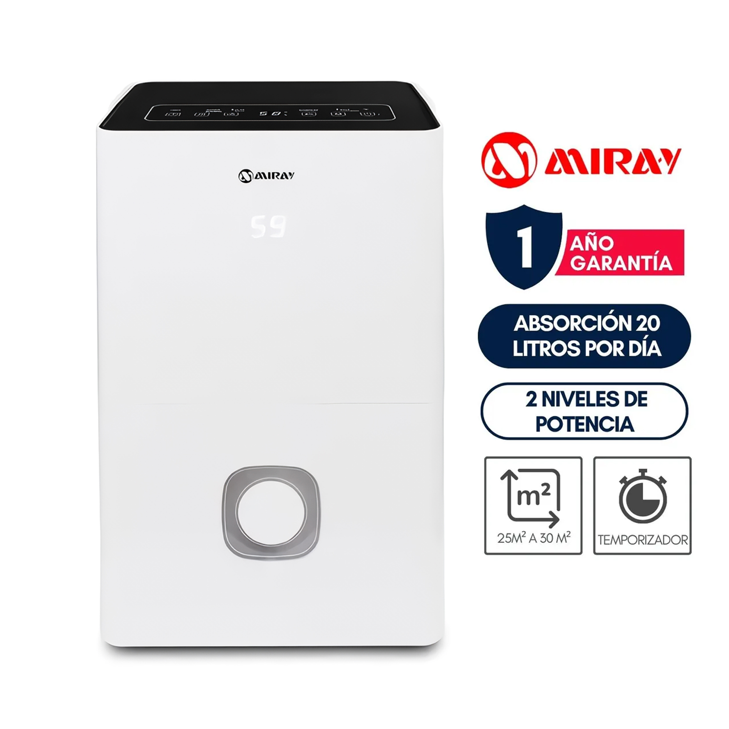 DESHUMEDECEDOR DM-225W 4 L 25 A 30 M2 - 1