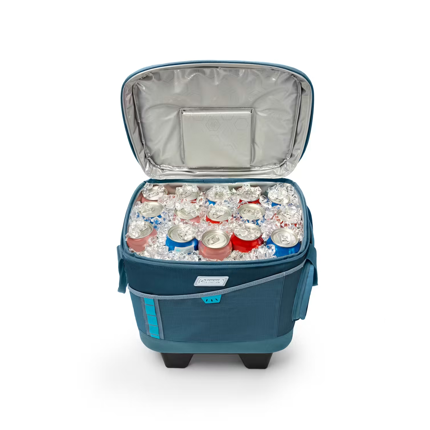 NEVERA PORTÁTIL FLEXIBLE SPORTFLEX™ DE 42 LATAS CON RUEDAS, COLOR OCÉANO - 6