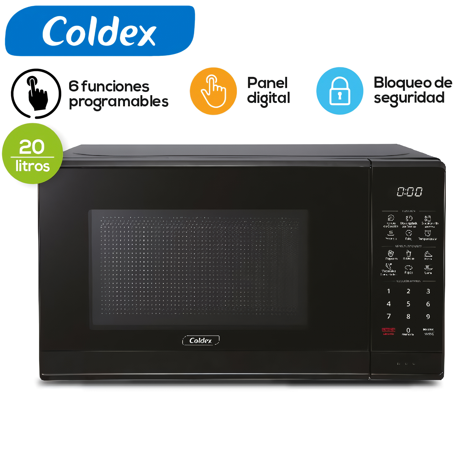 MICROONDAS 20 LITROS NEGRO MWO20LN-M - 1
