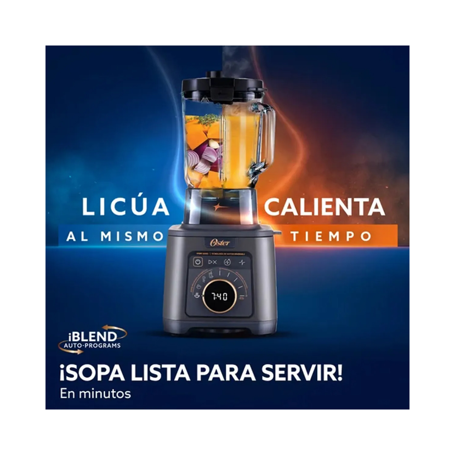 LICUADORA PROFESIONAL TITAN OSTER DE 2200 W CON 4 PROGRAMAS, 5 VELOCIDADES BLSTXT-XG - 7