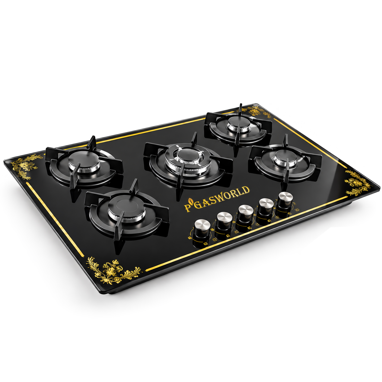 COCINA EMPOTRABLE PGAS 5 QUEMADORES VIDRIO TEMPLADO 90CM - 5