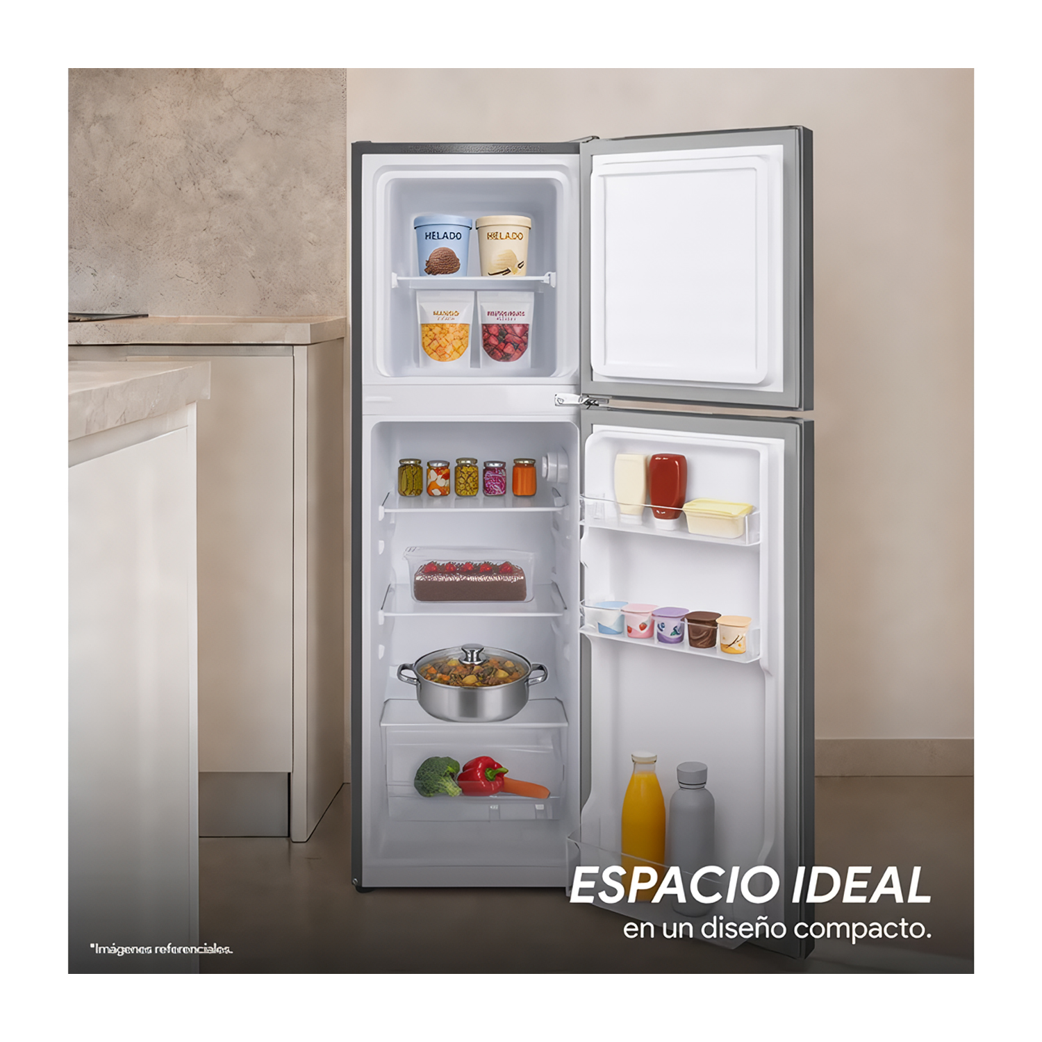 REFRIGERADORA MIRAY RM-136H BLACK EURO FRÍO 130L - 4