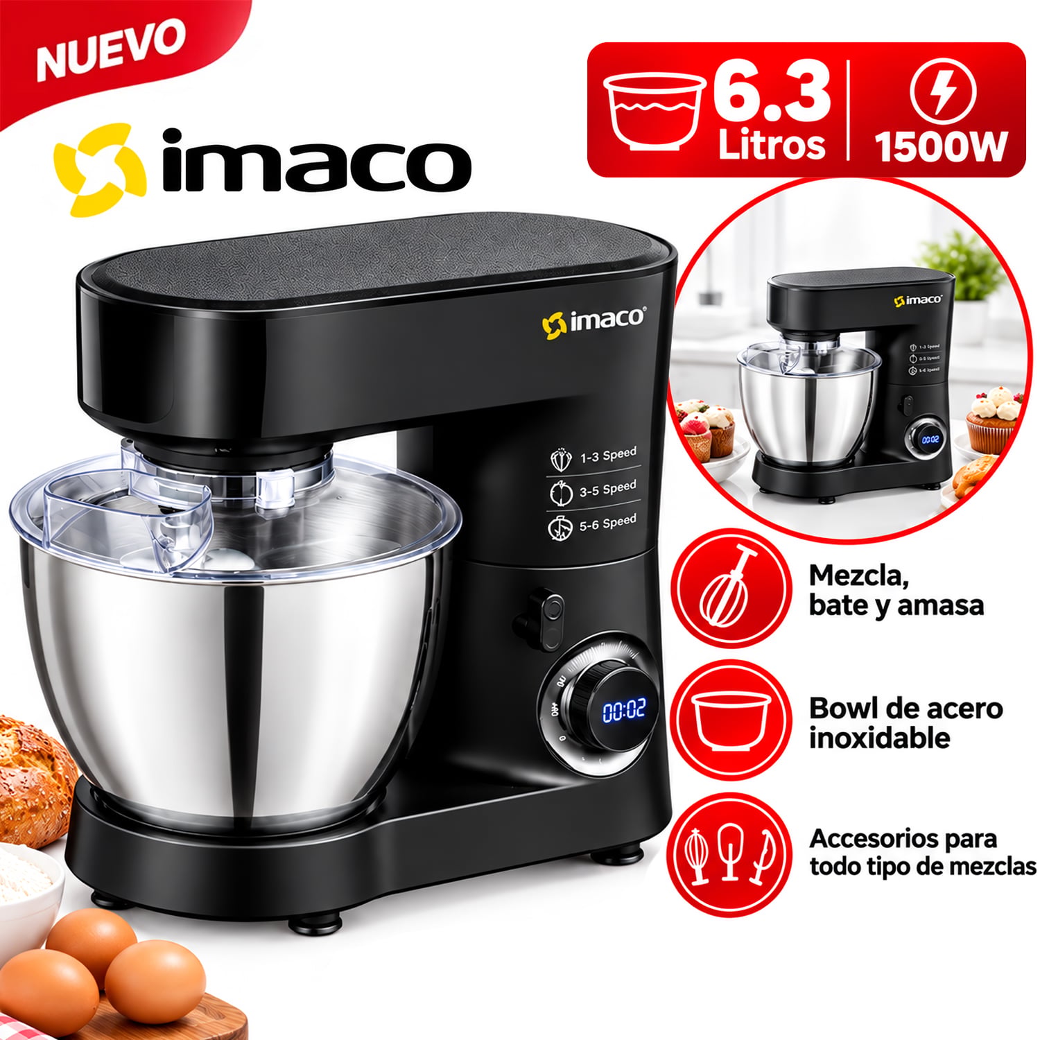BATIDORA SIGNATURE MIX BOWL 6.3L SM1500W - 1
