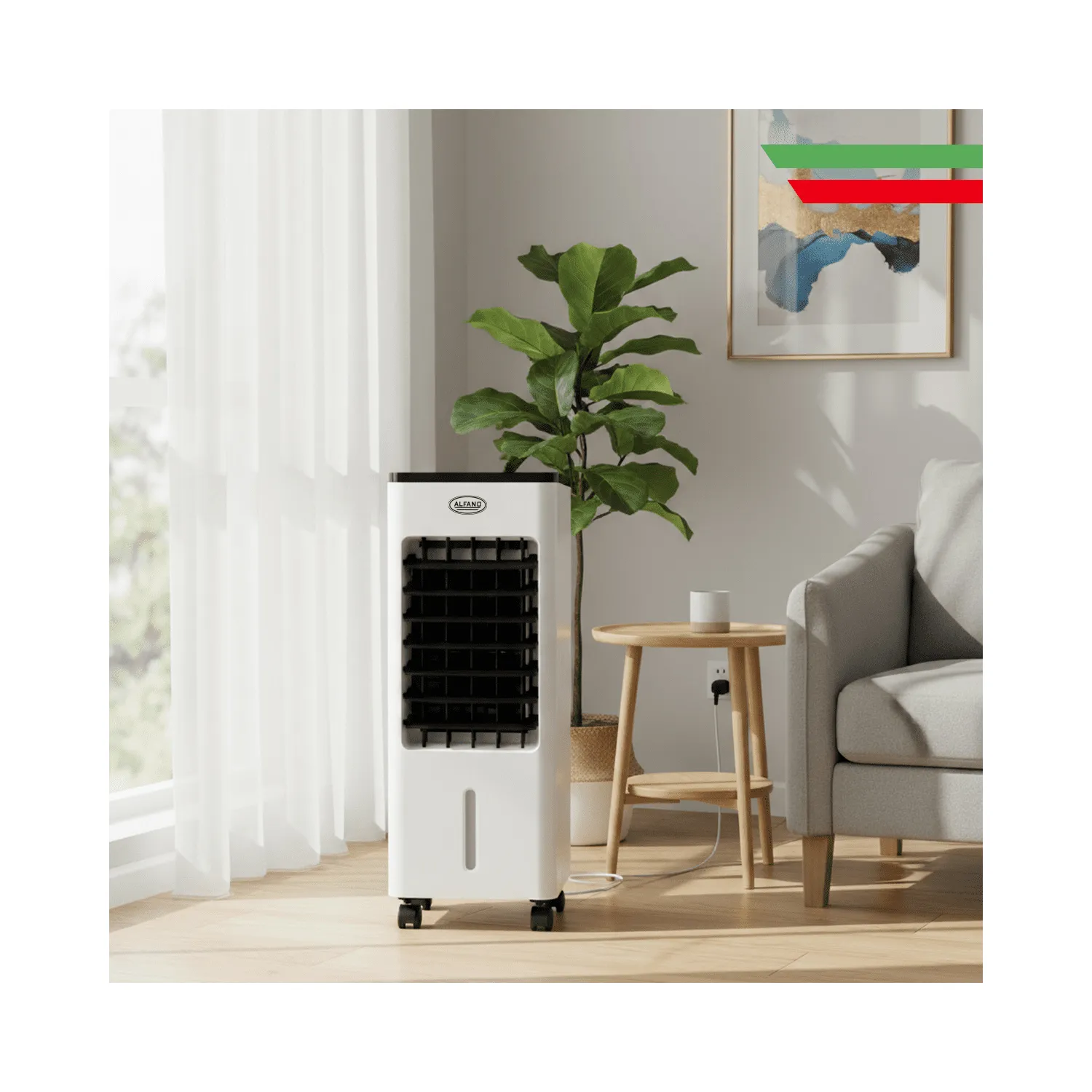 ENFRIADOR DE AIRE PORTÁTIL ALFANO AIR COOLER 6 LITROS 3 VELOCIDADES AC-6L - 5