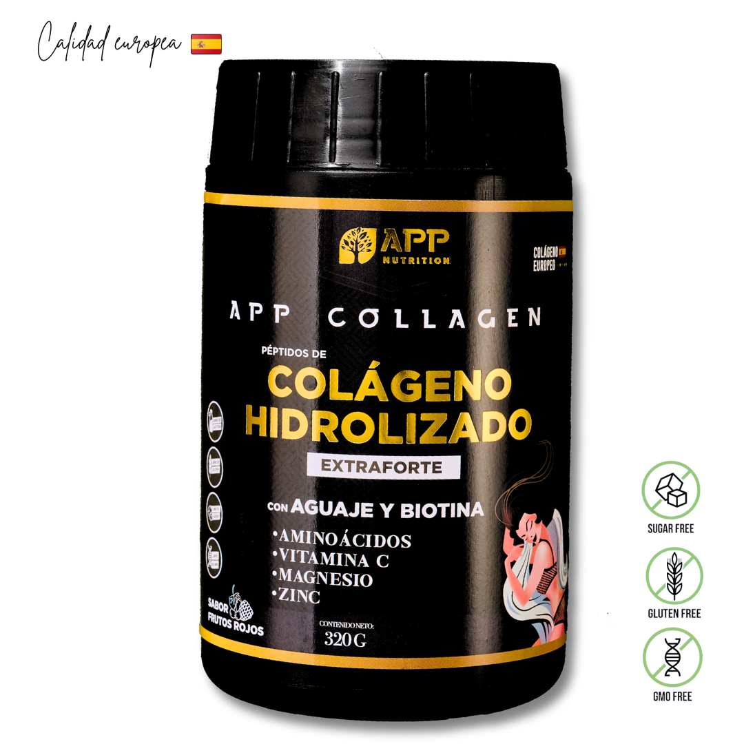 COLÁGENO HIDROLIZADO PÉPTIDOS CON AGUAJE Y BIOTINA 320 G APP COLLAGEN ARÁNDANOS - 1