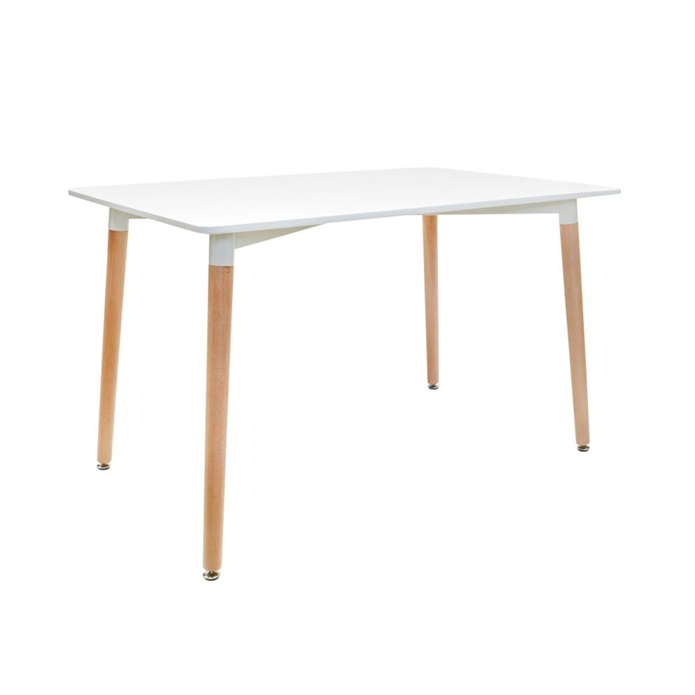 MESA DE COMEDOR 4 PERSONAS LUIGI TABLERO BLANCO 120X80 CM OFIDEAS - 3