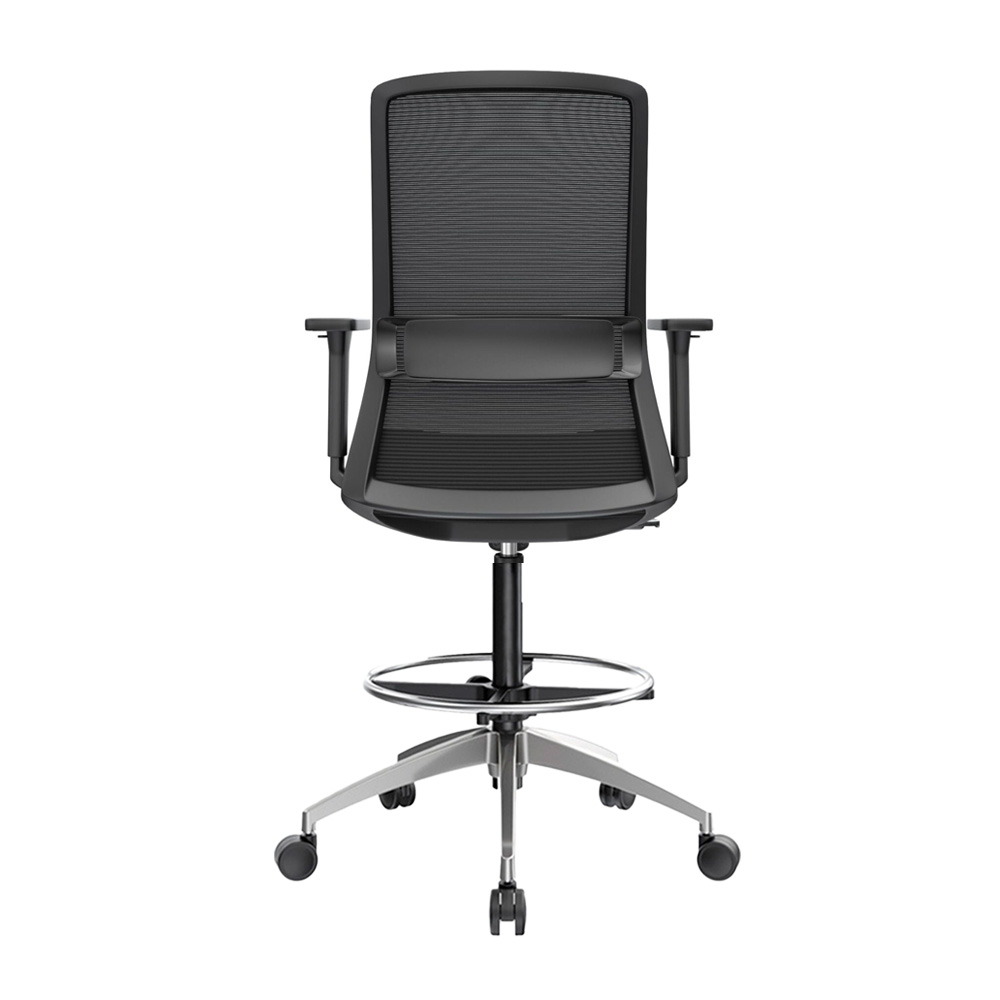 SILLA CAJERO ERGONÓMICA CON APOYABRAZOS TWIST NEGRO ALUMINIO OFIDEAS - 4