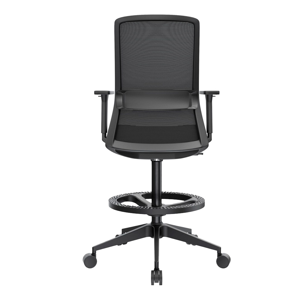 SILLA CAJERO ERGONÓMICA CON APOYABRAZOS TWIST NEGRO NYLON OFIDEAS - 4