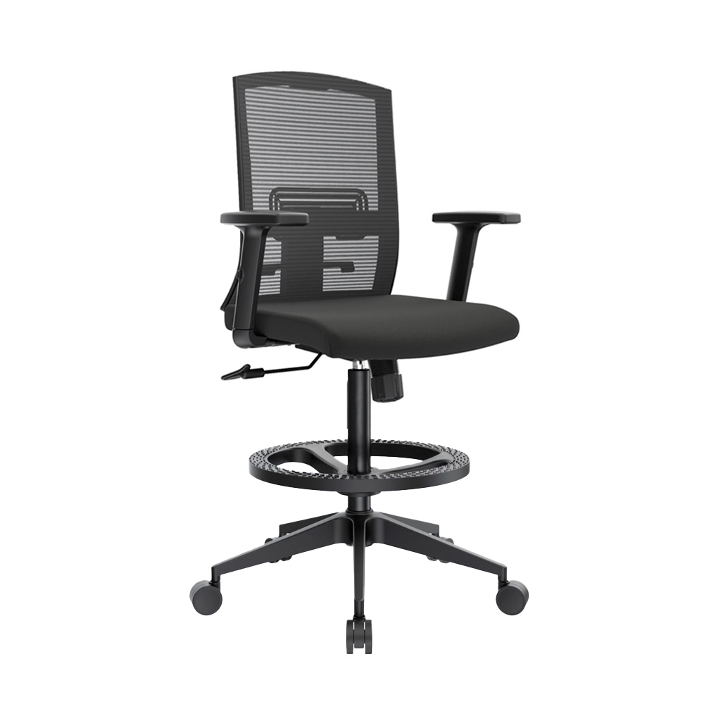 SILLA CAJERO ERGONÓMICA CON APOYABRAZOS MONK NEGRO NYLON OFIDEAS - 1