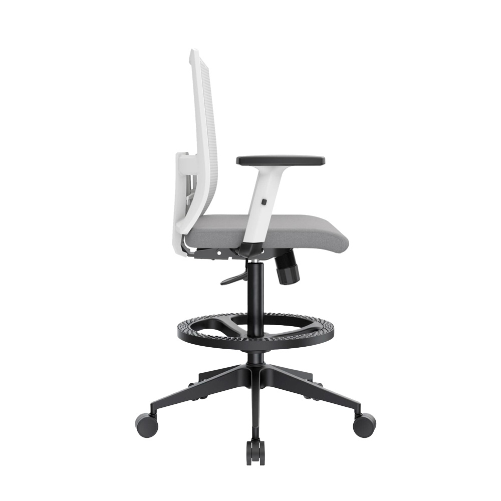 SILLA CAJERO ERGONÓMICA CON APOYABRAZOS MONK GRIS NYLON OFIDEAS - 2