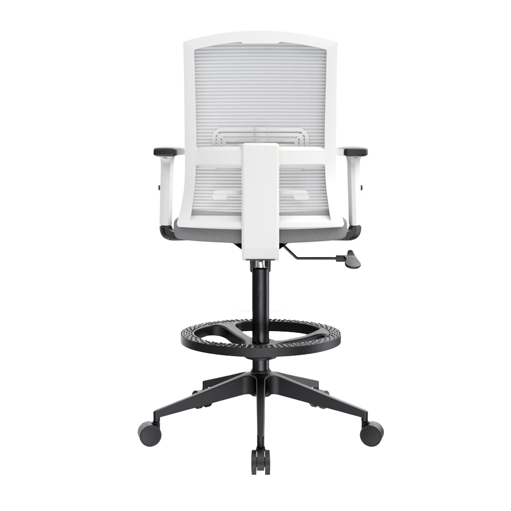 SILLA CAJERO ERGONÓMICA CON APOYABRAZOS MONK GRIS NYLON OFIDEAS - 3